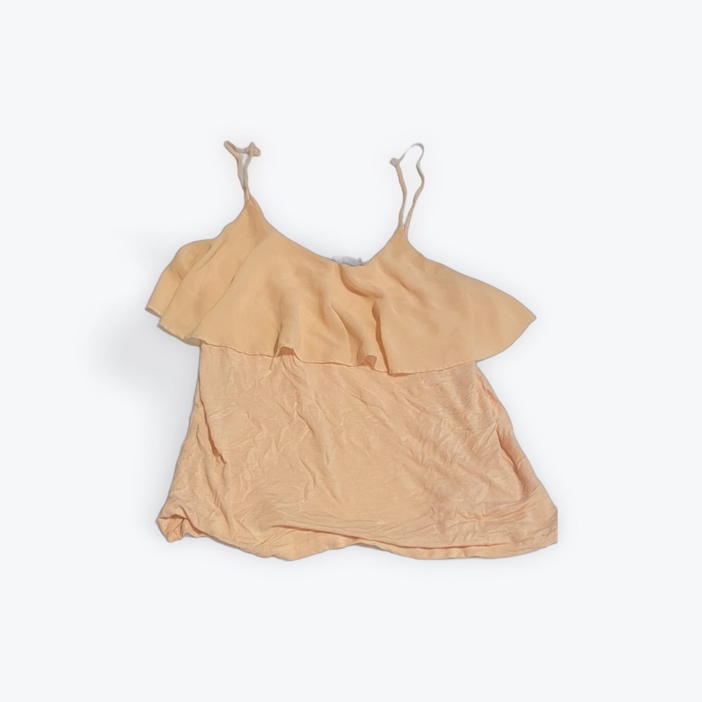 Charlotte Russe Light Pink Chiffon Tank Top - Medium